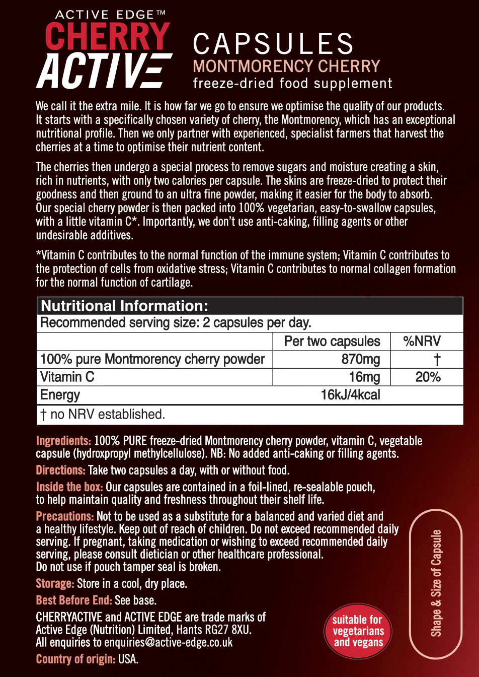 CherryActive® Capsules 30 CAPS